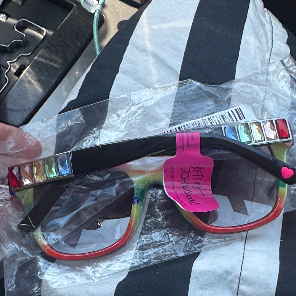 Betsey Johnson Multicolor Kids Sunglasses with Studded Accents